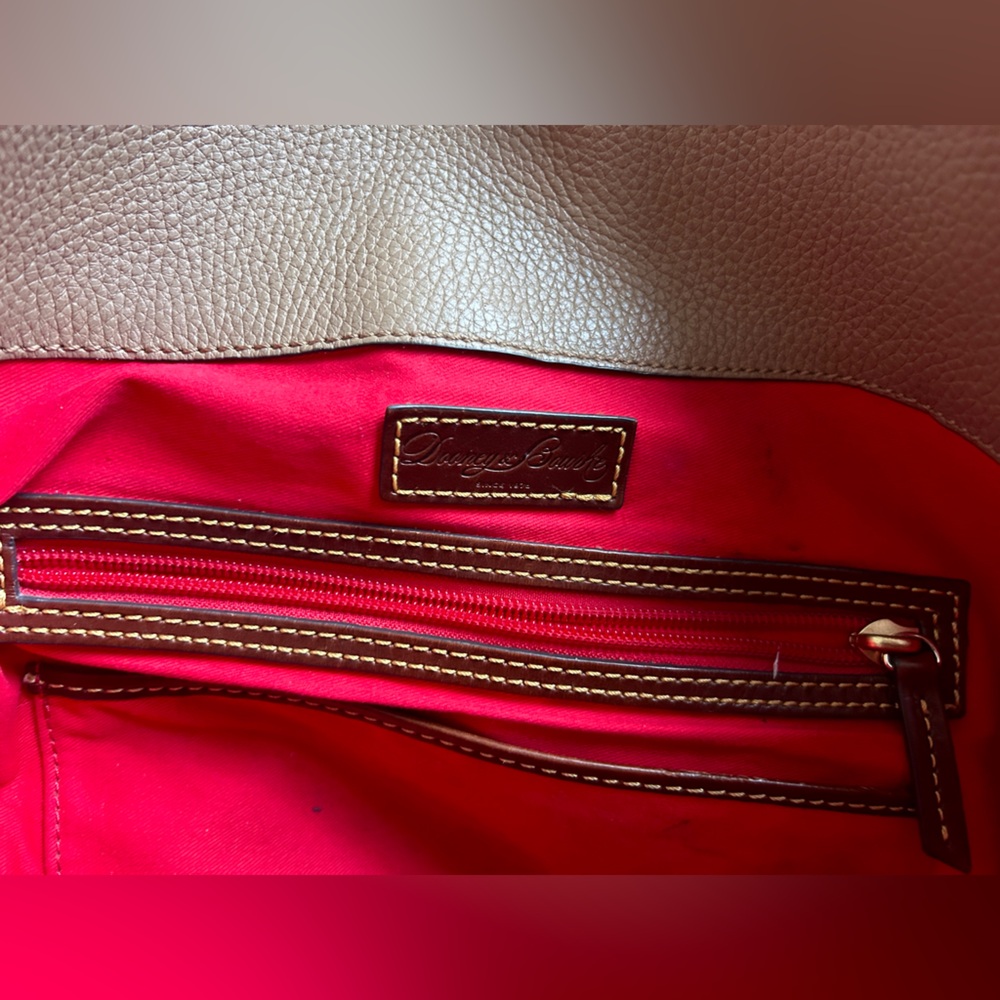 DOONEY & BOURKE Brown Pebble Leather Derby Hobo Slouchy Crossbody Bag Heritage - Picture 12 of 16